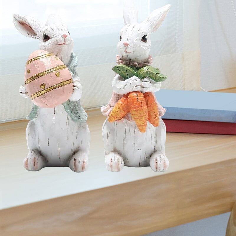 Handmade Easter Rabbit Figurines