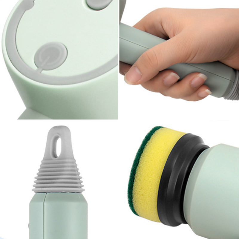 Electric rechargeable multifunctional handheld cleaning brush
