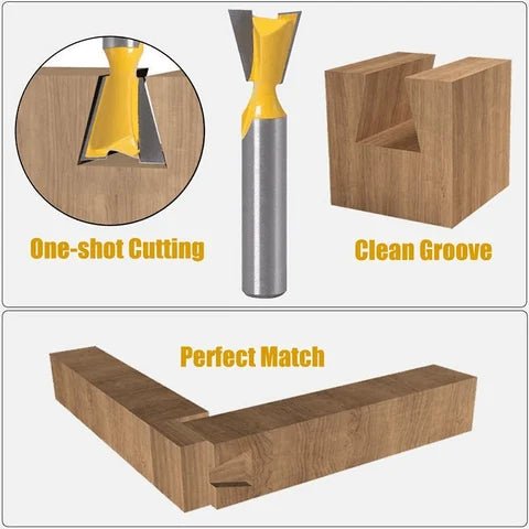 6PCS DOVETAIL ROUTER BIT SET