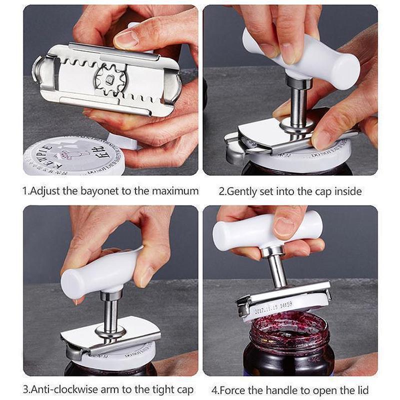 😍Size Adjustable Stainless Steel Can Opener Bottle Tin Cap