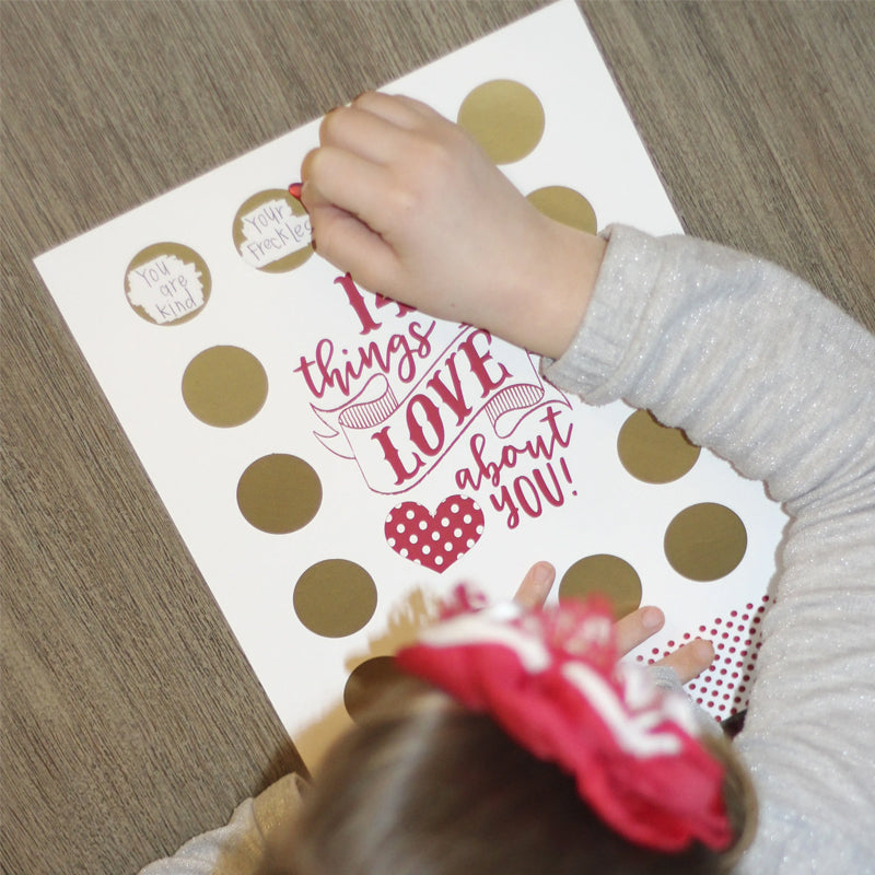 Valentine's Scratch Off Advent "14 things I love about you!"