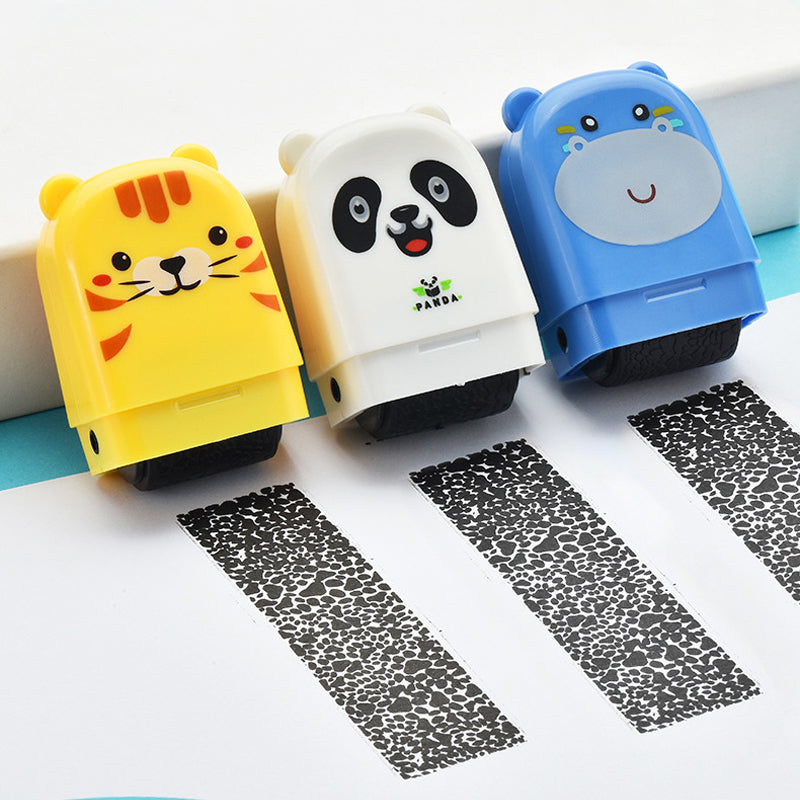 Mini Cartoon ID Protection Roller Stamp