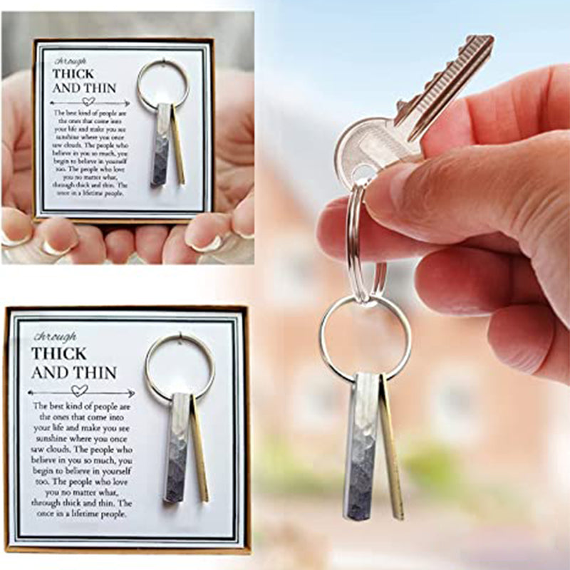 Couples Romantic Thick And Thin Keyring