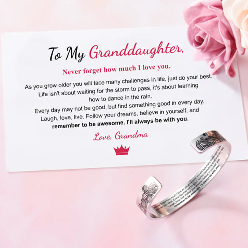 To My Granddaughter I Will Always Be With You Bracelet