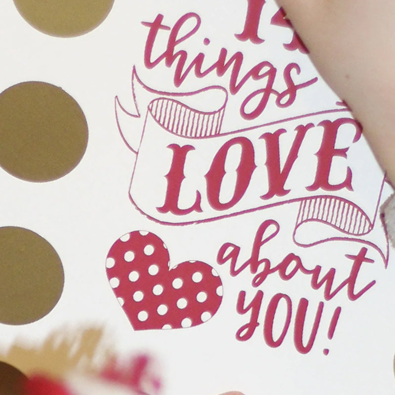 Valentine's Scratch Off Advent "14 things I love about you!"