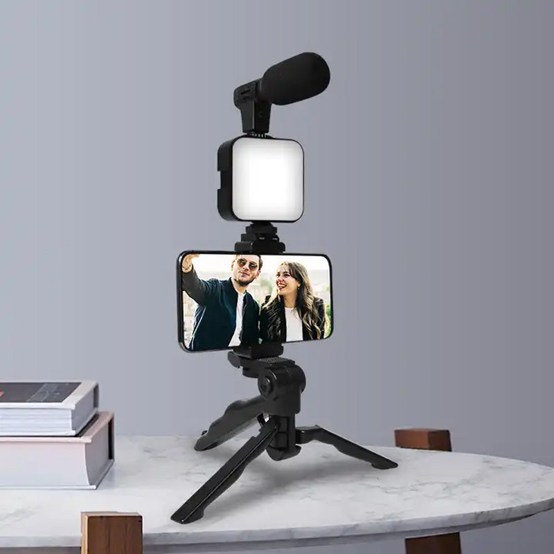 Spotlight with microphone kit