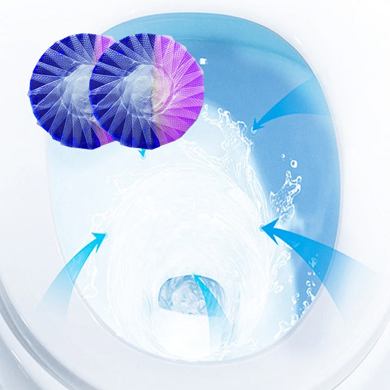 Two-color concentrated toilet cleaning block