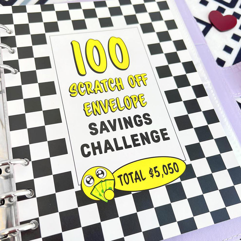 Scratch Off 100 Envelope Challenge Binder