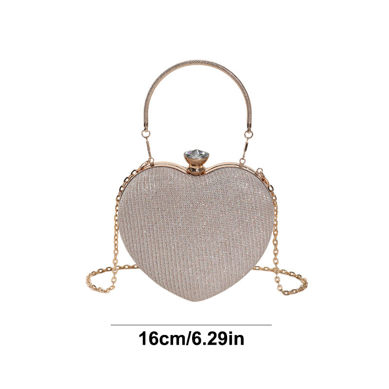 Chain Crossbody Explosion Handheld Heart Bag