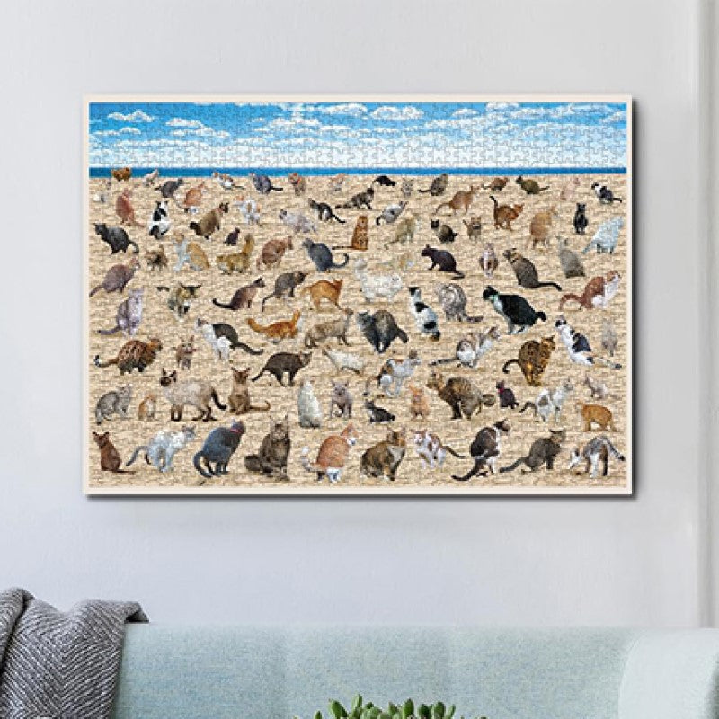 Beach Pooping Cat Puzzle 1000 Pieces