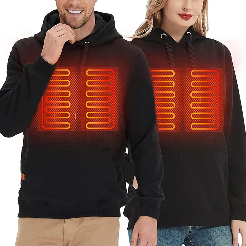 USB power heated hooded sweatshirt